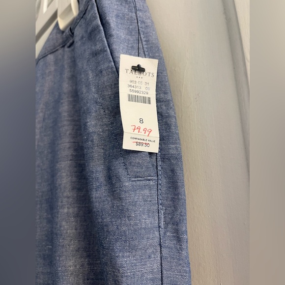 Talbots Women’s Weekend Chinos in Chambray Size 8-NWT - Picture 4 of 7